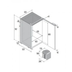 130L Vitrifrigo Refrigerator 130L - Gray Door | Efficiency and Design