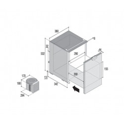 Buy the C42DW 42L Vitrifrigo Drawer Refrigerator - Elegant Design