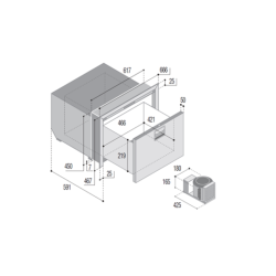 Vitrifrigo DRW70A 80L drawer fridge/freezer