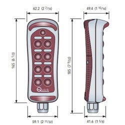 Quick Mando 8 Botones con LED- Control Remoto Náutico | MD Island Supply