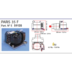 Frigoboat Paris 35F Frigomatic: Efficient 12/24V Cold Unit for Nautical Refrigeration