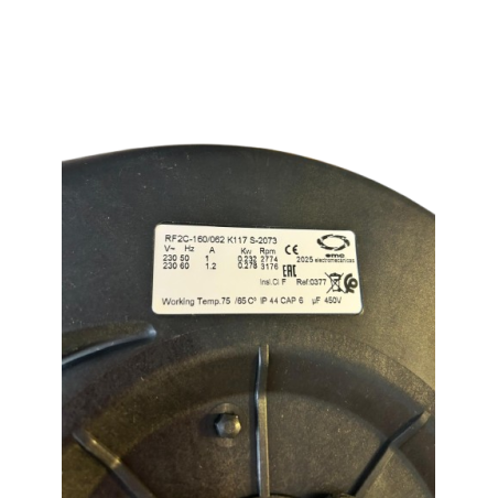 Ventilador RF2C-140/062 K117 S-2073| Ventilador centrífugo para fancoil