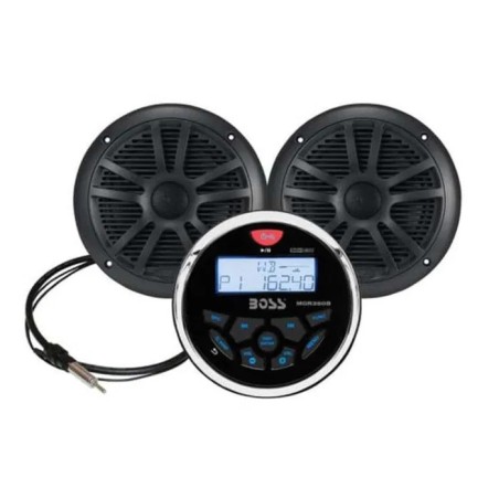 Pack MGR350 + Altavoces MR6B 6.5" Negro + Antena | Audio Marino – MD Island Supply