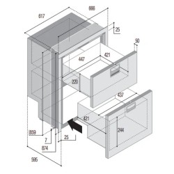 Vitrifrigo DRW180A  drawer fridge/freezer