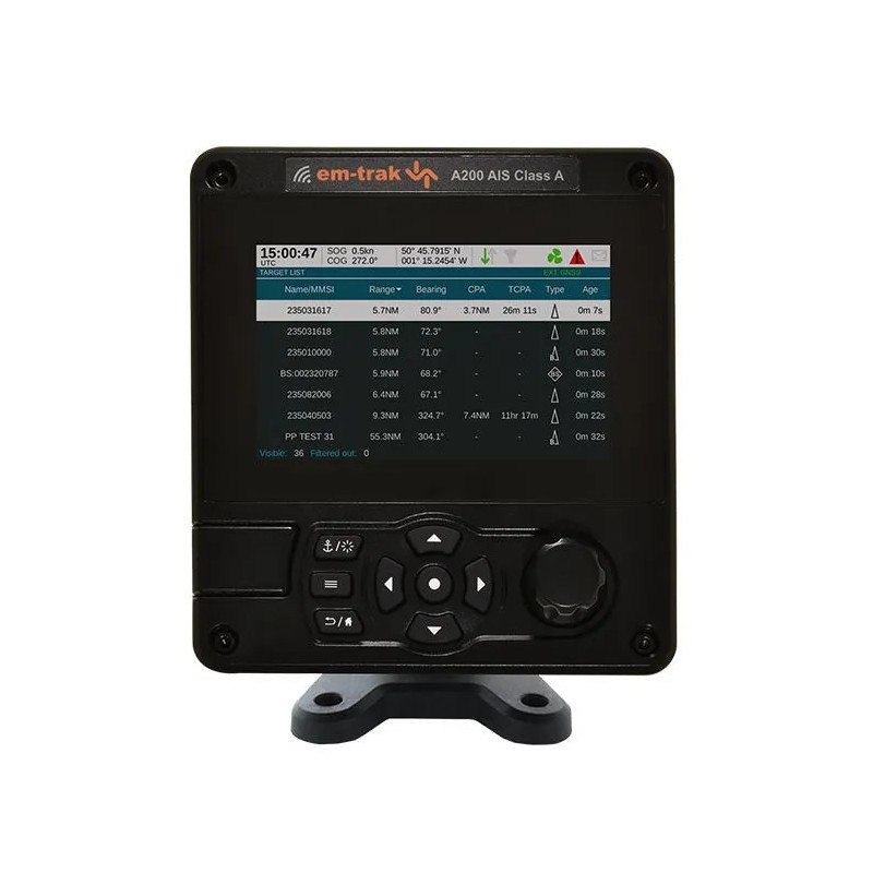 AIS A200 - Transmitter/Receiver with Class A Display | Advanced Navigation Technology