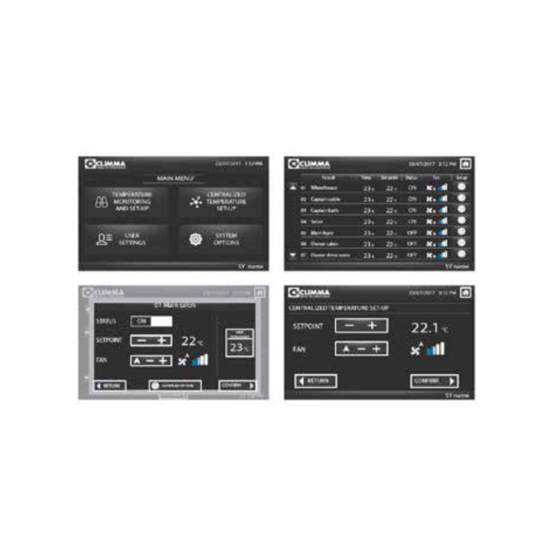 Climma C-Touch 7'' Touch Screen: Centralized Control for Fan Coil