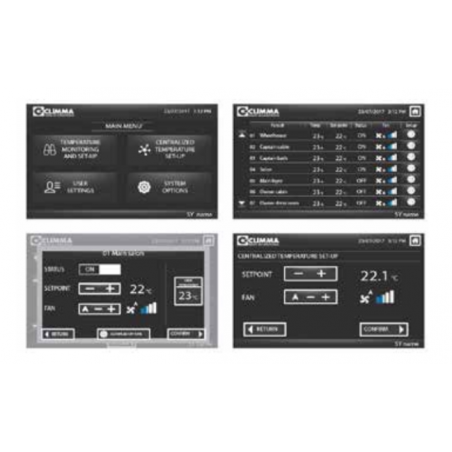 Climma C-Touch Pantalla Táctil 7'': Control Centralizado para Fan Coil