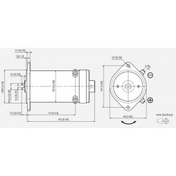 Motor 24v 800w eje corto  - Besenzoni