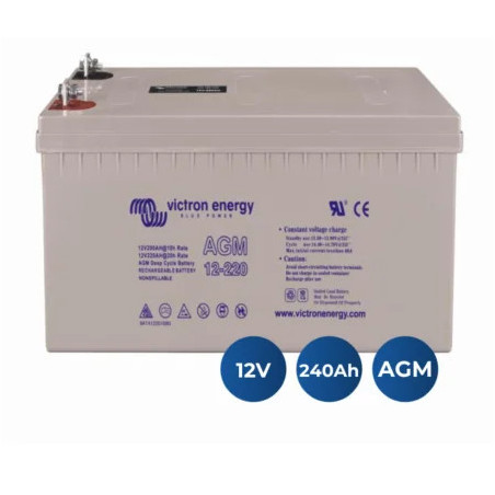 Victron Energy 12V/240Ah (M8) AGM Battery - Power and Long Duration